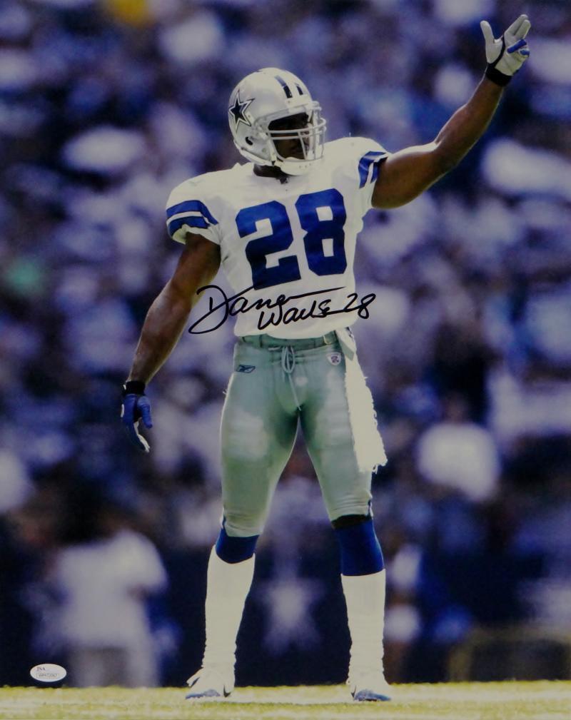 Darren Woodson Autographed *Blk Dallas Cowboys 16x20 Pointing Photo Poster painting- JSA W Auth