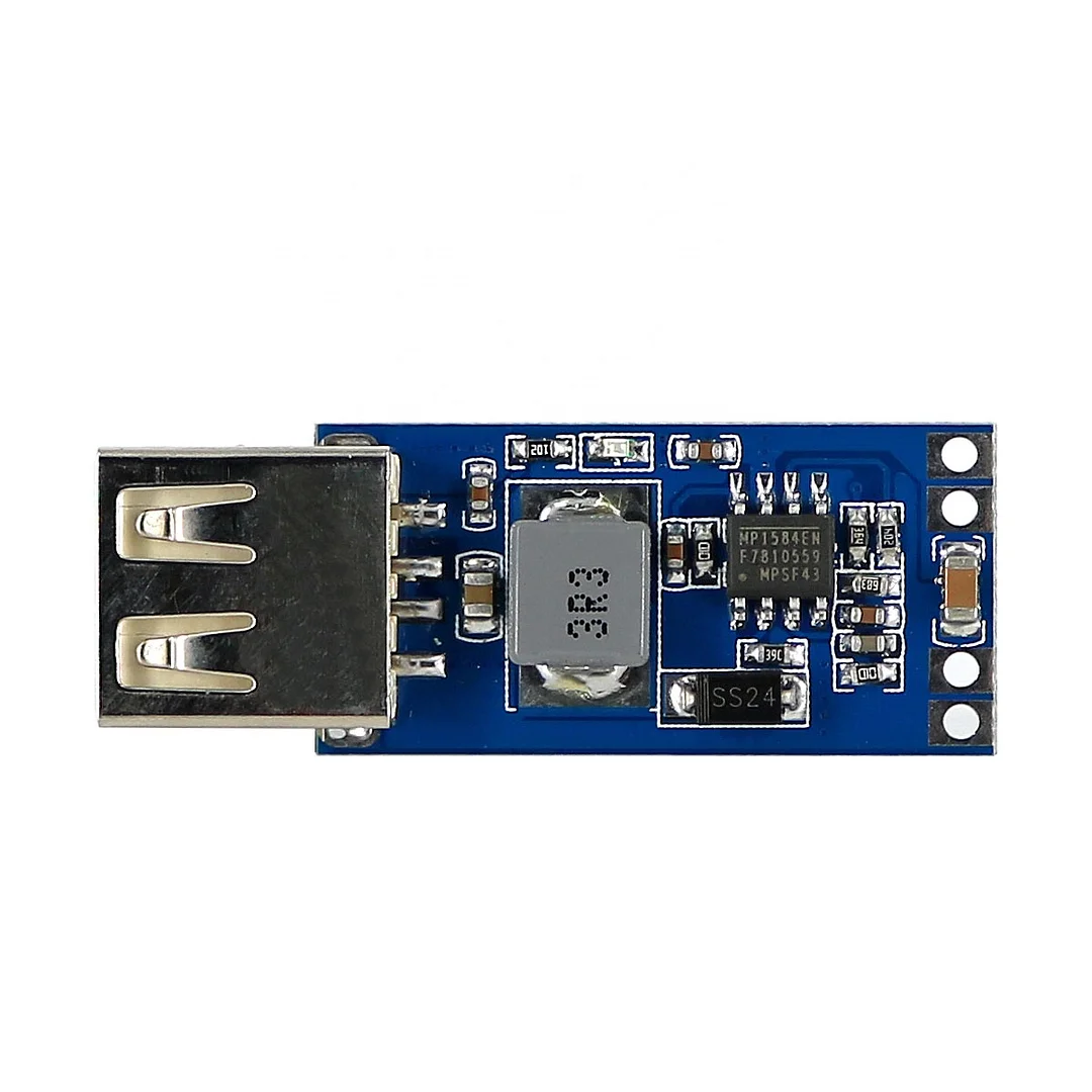 Mini DC7.5~28V to USB Interface 5V Buck Converter Non-Isolated Power Module MP1584 DC-DC Step-Down Power Supply Module