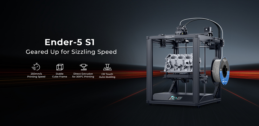 Ender-5 S1: 최대 300℃에서 250mm/s 지글거리는 속도