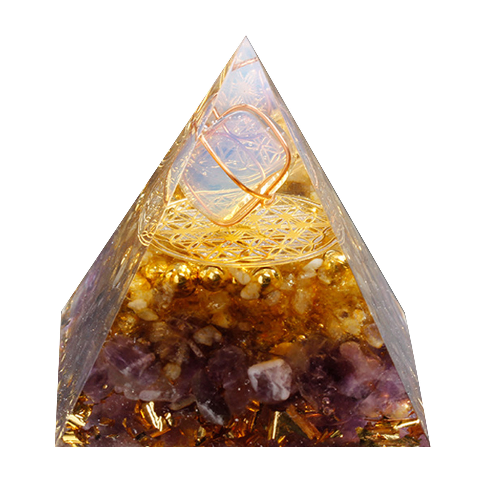 

6cm Natural Orgonite Pyramid Chakra, 501 Original