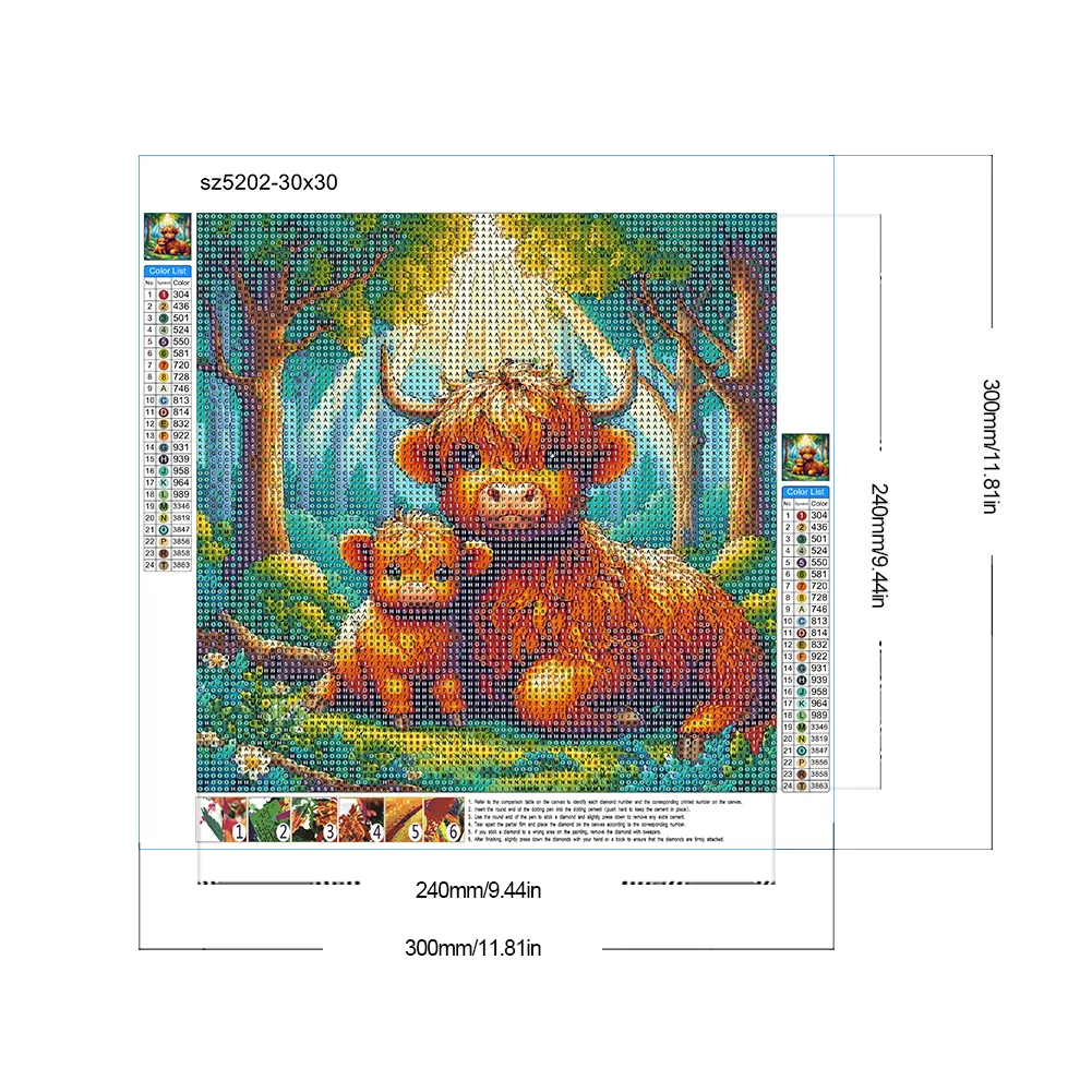 Diamond Painting - Full Round Drill - Yak(Canvas|30*30cm)