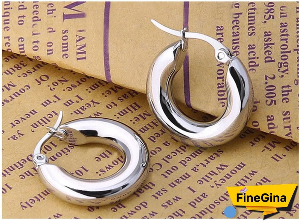 18K Solid Yellow Gold White Gold Drop Dangle Earrings For Women Jewelry