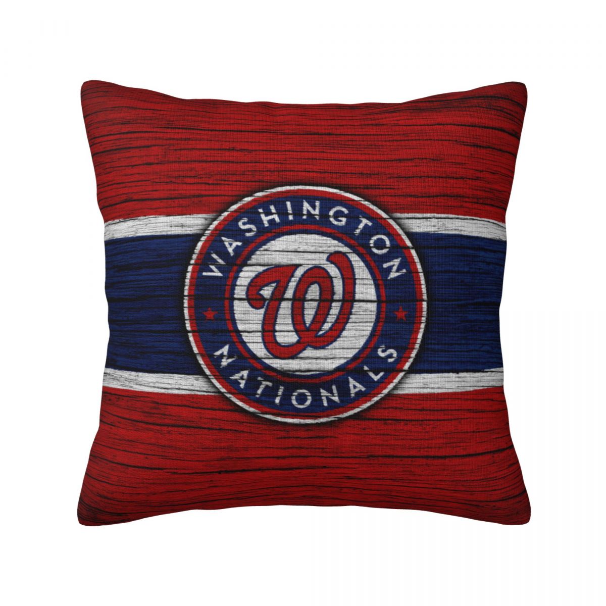 Washington Nationals Wood Grain Decorative Throw Pillow