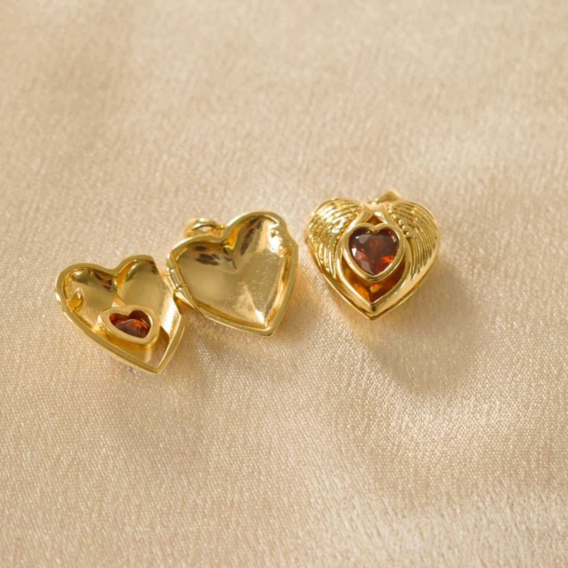 1 Piece 19 * 19mm Copper Zircon Heart Shape Jewelry Accessories Pendant