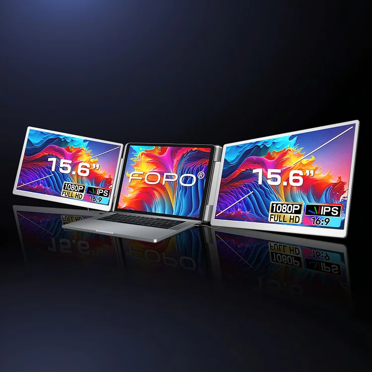 FOPO 15.6" Desktop Triple Screen Extender S10