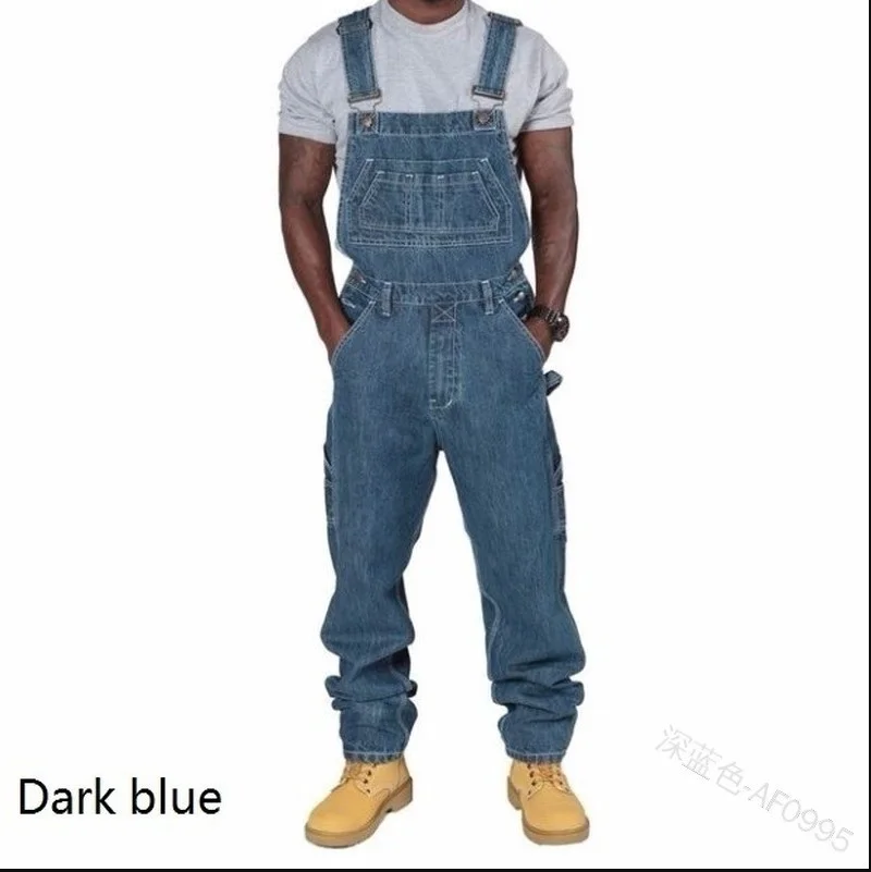 Brownm Brownm New Spring And Autumn Trend Men's Cowboys Evening Fashion Multi-Pocket Loose Solid Color Casual Jeans