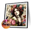 (40*40cm)Retro Girl - Full Round Drill Diamond Painting