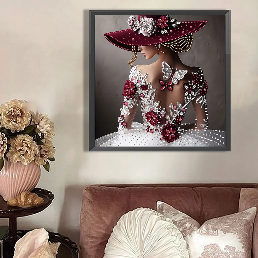 Back View - Partial Special Shaped Drill Diamond Painting Kits (Canvas|30*30cm)