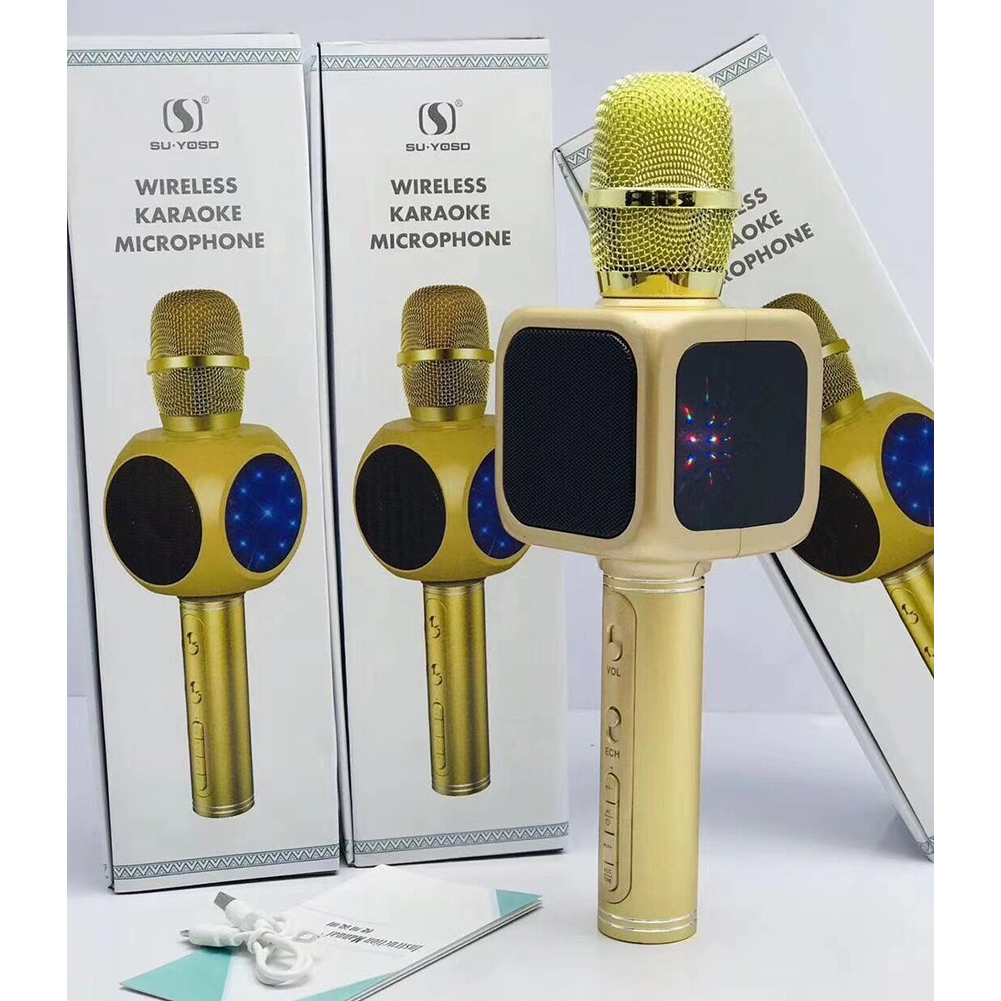 

Wireless Bluetooth Handheld Audio Speaker Oneness Microphone, Gold, 501 Original