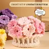 Flower Basket Coaster Crochet Kit, All-Inclusive Knitting Supplies with Detailed Instructions, Crochet Hooks, And Yarn for Craft Projects