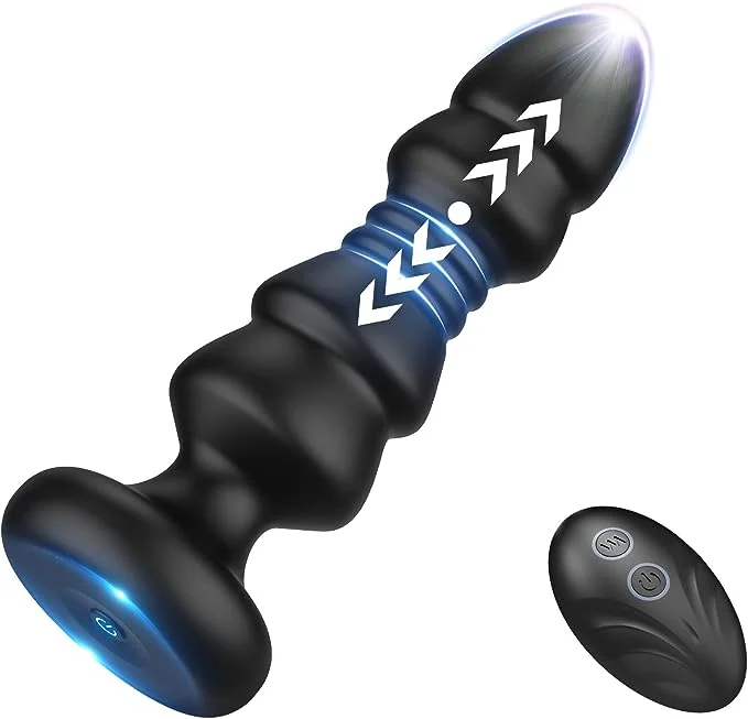 Anal plug vibrator with 5 vibration and thrust modes Prostate massager