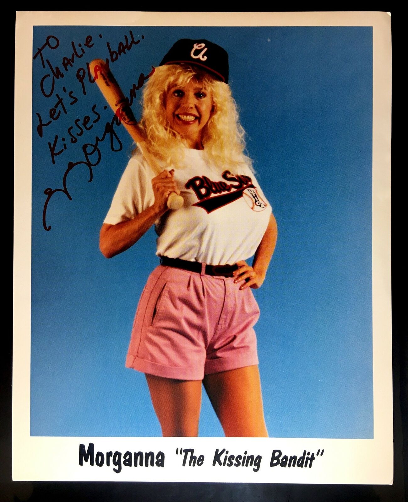 Morganna Signed 8x10 Photo Poster painting The Kissing Bandit Autograph Auto