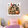 Red Bird Pumpkin Cottage-11CT Stamped Cross Stitch 40*40cm/15.75*15.75in tapestrymarket