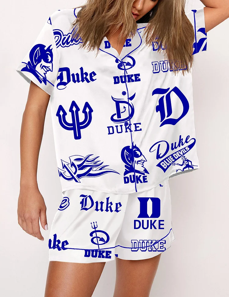 Women's Duke Blue Devils Men's Basketball Print Pajama Set