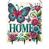 (US Local)Butterfly DIY Diamond Painting Art Hooks No Hole Punching Wall Decor Kit