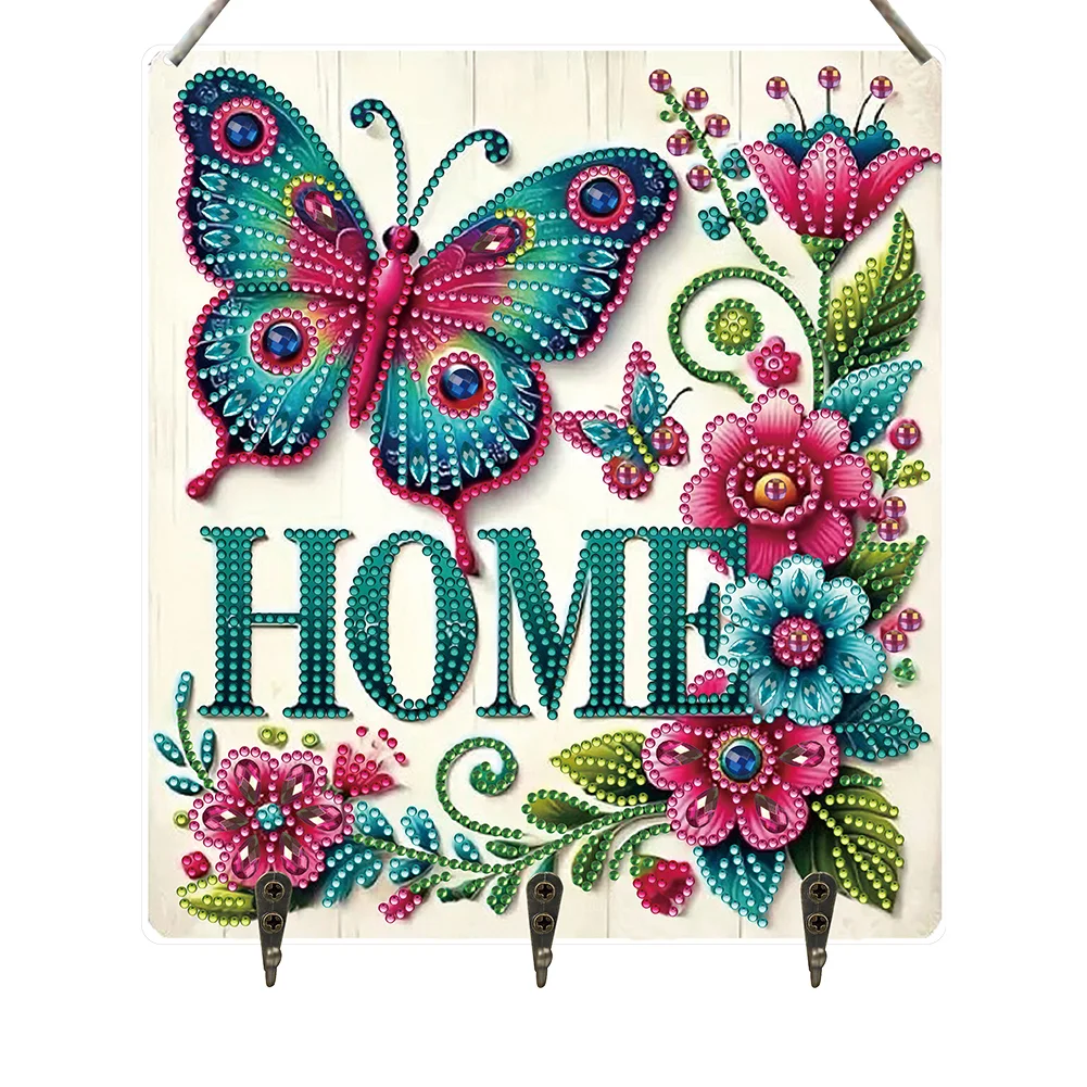 DIY Butterfly Diamond Art Hanging Hooks Diamond Painting Art Hooks Home Decor