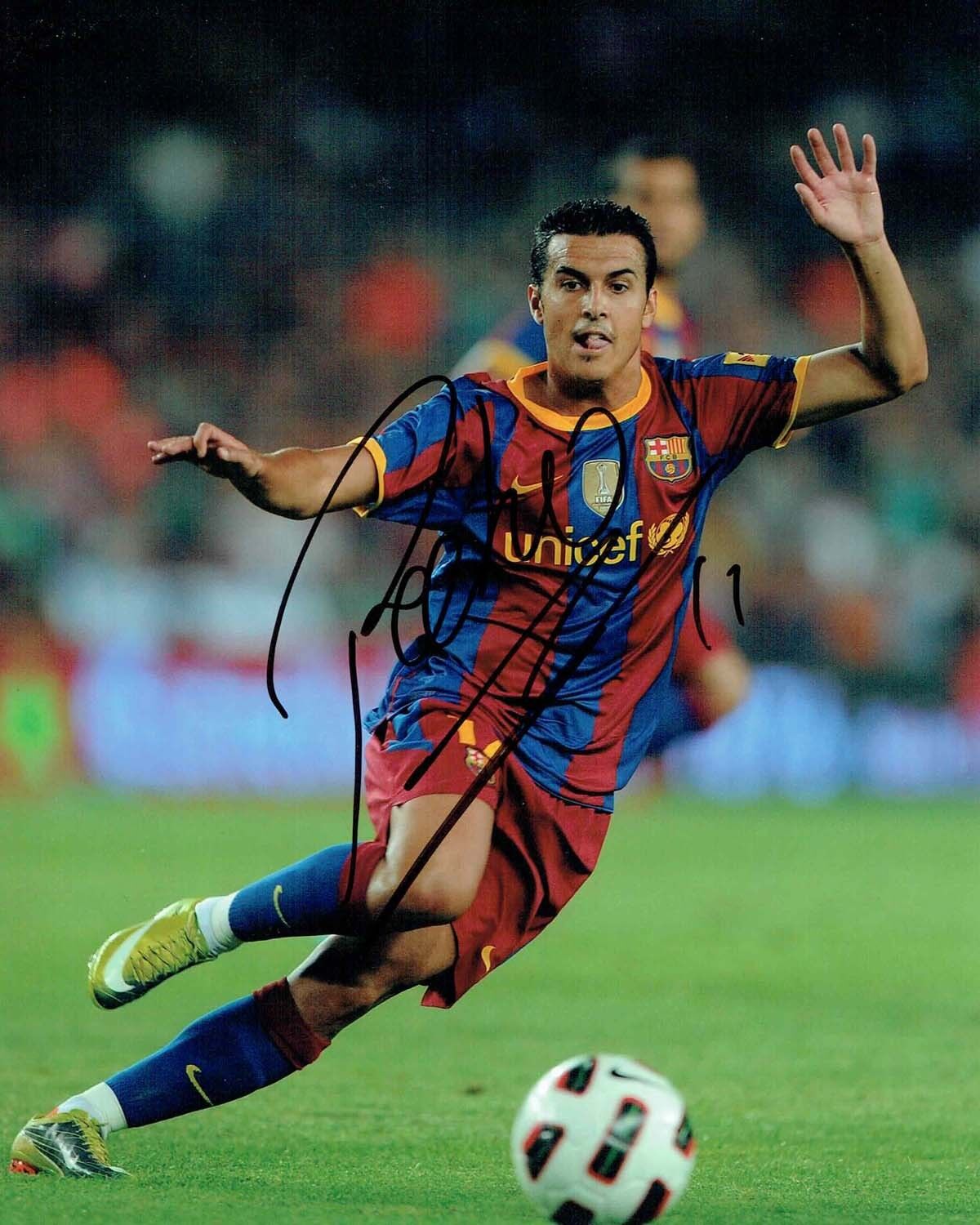 PEDRO Signed Autograph 10x8 Photo Poster painting 1 AFTAL COA Barcelona LaLiga Spain Football