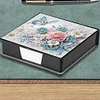 PU Flower Diamond Painting Notecard Box with 160 Sheets of Paper for Adults