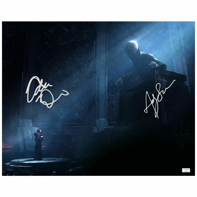 Adam Driver Andy Serkis Star Wars Autographed Kylo Ren Snoke 16x20 Scene Photo Poster painting