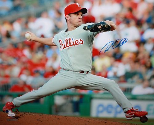 Roy Oswalt Autographed 16x20 Phillies Pitching Photo Poster painting- JSA Authenticated