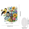 Acrylique fleur oiseau bo&icirc;te aux lettres-bricolage ornement