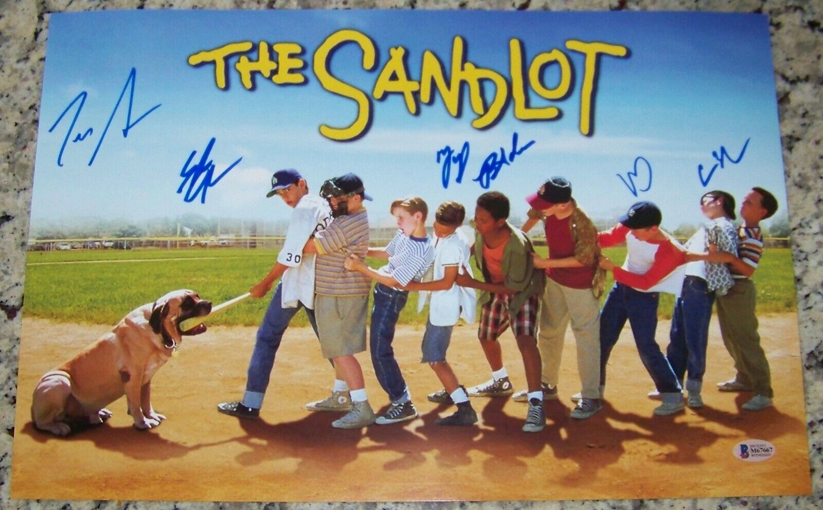 Sandlot Cast Signed 12x18 Photo Poster painting Squints Smalls Yeah Yeah Repeat Timmy + BAS COA