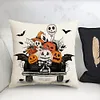 4 Set Happy Halloween Farmhouse Pillows Halloween Party Pillow Decorative Covers