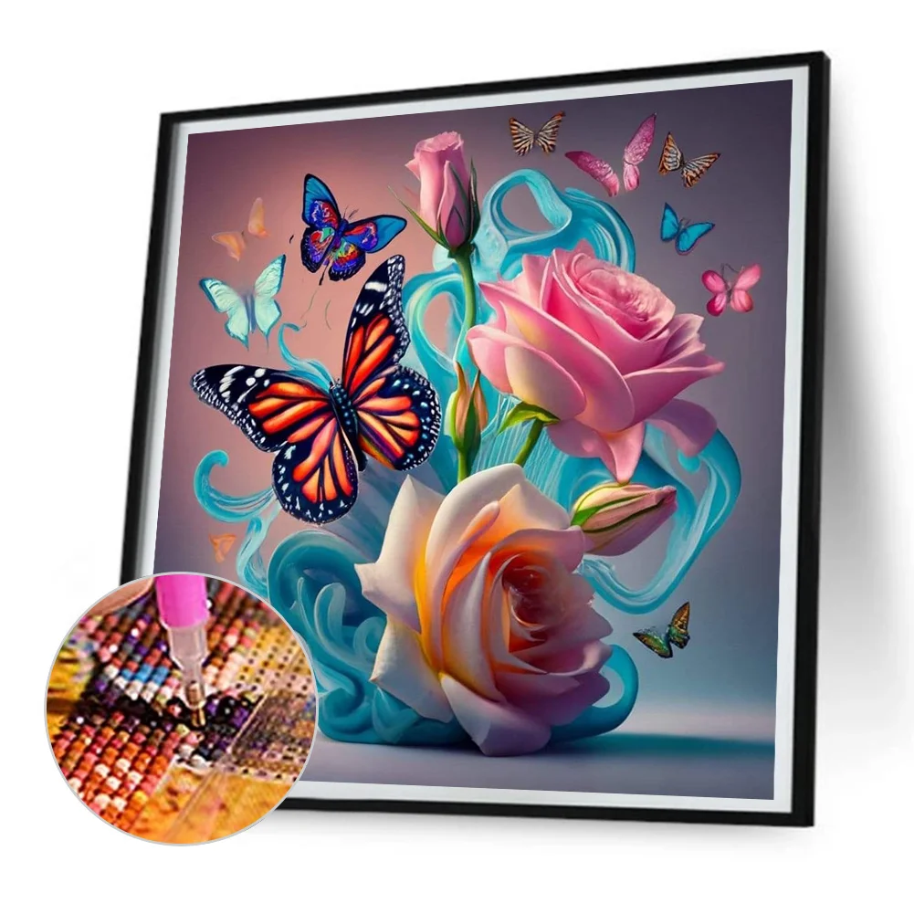 Diamond Painting-5D Full Round Drill Butterfly