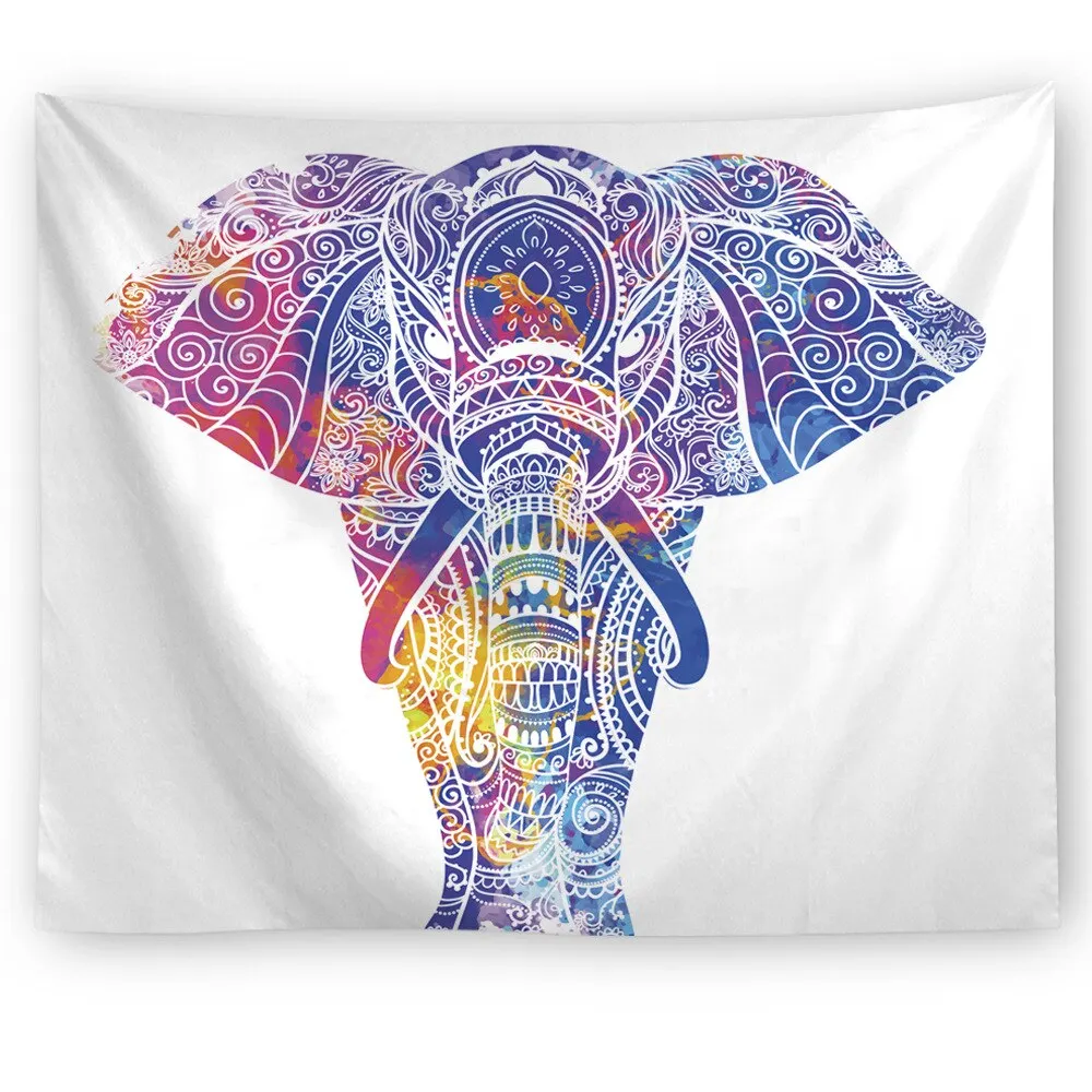 Bohemian Mandala Elephant Tapestry Wall Hanging Sandy Beach Picnic home decoration wall blanket tapestry bedroom wall hanging