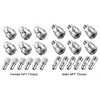 3/8 Inch Power Washer Quick Connect Kit Stainless Steel Adapter Set Power Washer Adapter Fittings Female/Male NPT Thread 12 Pcs 5000 PSI