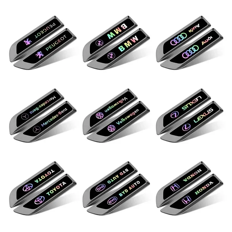 Blade fender metal colorful reflective car side sticker