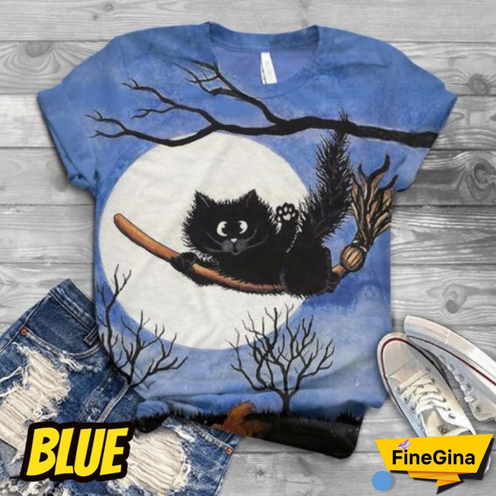 Cute Cat Printed T Shirt Fashion Women O Neck Loose Top Family Casual Funny Animals Graphic Tee Short Sleeves Top Plus Size XS-5XL