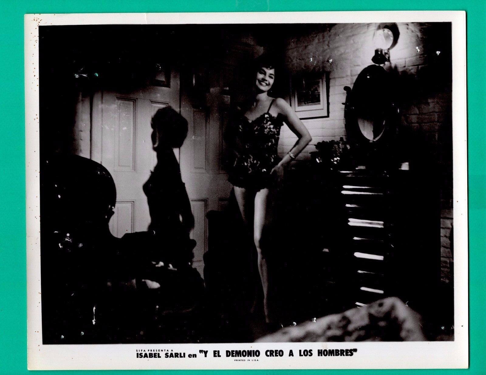 Orig ISABEL SARLI Sexy Lingerie Y EL DEMONIO CREO A LOS NOMBRES Movie Photo Poster painting 1960