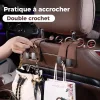 Crochet double pour dossier de si&egrave;ge de voiture