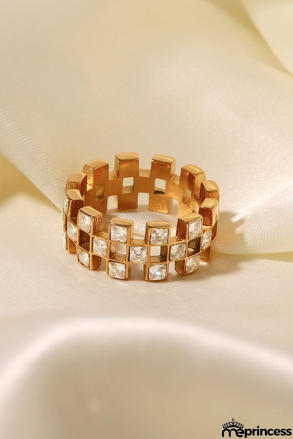 Contrast Stainless Steel 18K Gold-Plated Ring