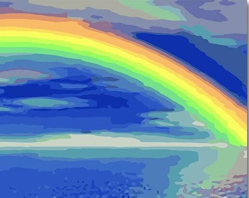 

Blue Sky Rainbow – Paint By Numbers - 40*50CM, 501 Original