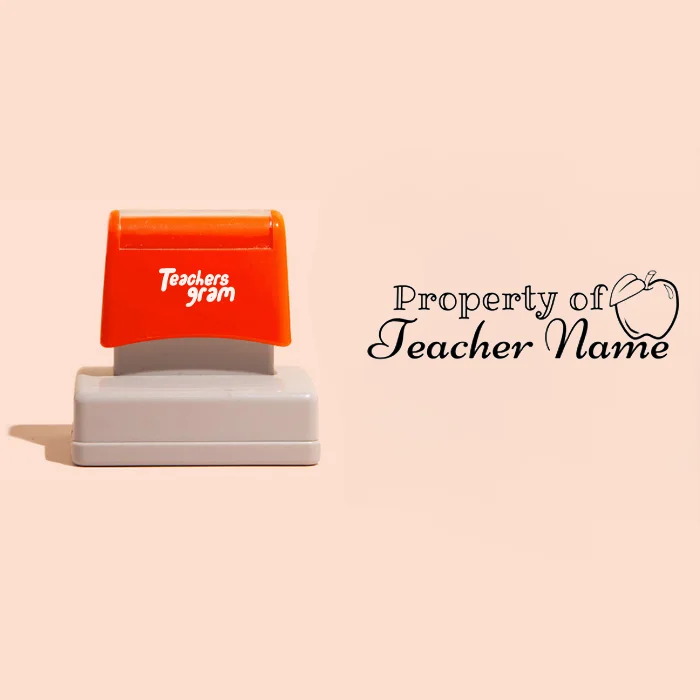 Personalized Property of Teacher Rectangle Stamp