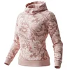 Women's Vintage Pink Camo Raglan Sleeve Hooded Sweatshirt by Inlyline