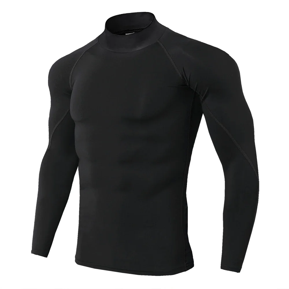 Uveng Men's Gym T-shirt Basketball Football Compression Shirt Men Bodybuilding Tops Tees Tight Rashguard Tshirts Long Sleeves Clothes