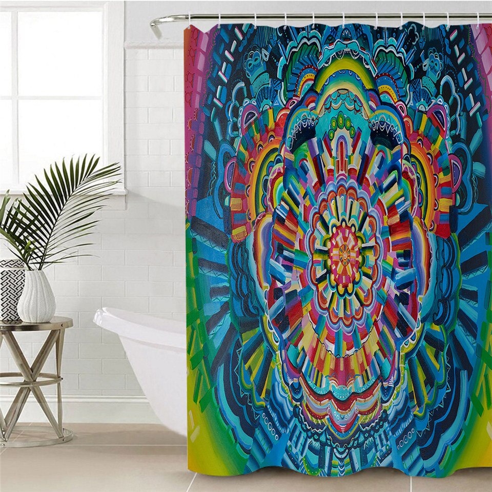 

Colorful Roses - Print Shower Curtain, 180*180cm, 501 Original