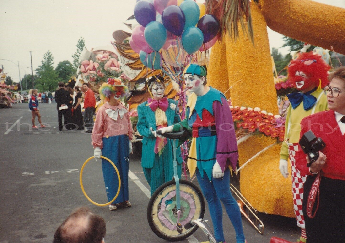 Mardi Gras Moment FOUND Photo Poster painting ColorOriginal Snapshot VINTAGE 84 1