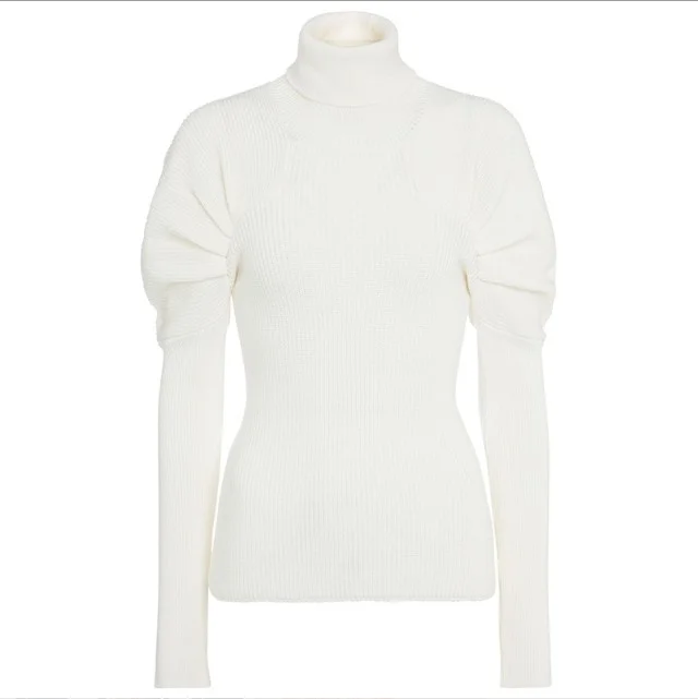 knitted sweater high collar pullover sweater autumn and winter women's knitted sweater