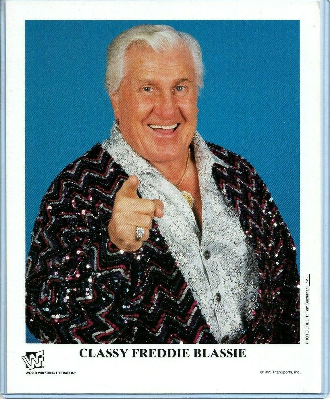 WWE FREDDIE BLASSIE P-283 OFFICIAL LICENSED AUTHENTIC ORIGINAL 8X10 PROMO Photo Poster painting