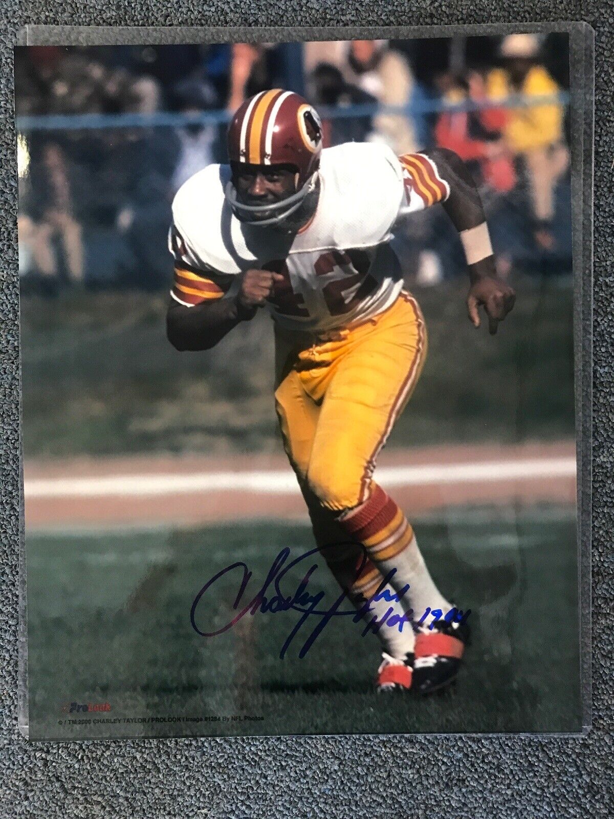 Charley Taylor Signed 11x14 HOF 1984 Washington Redskins D2