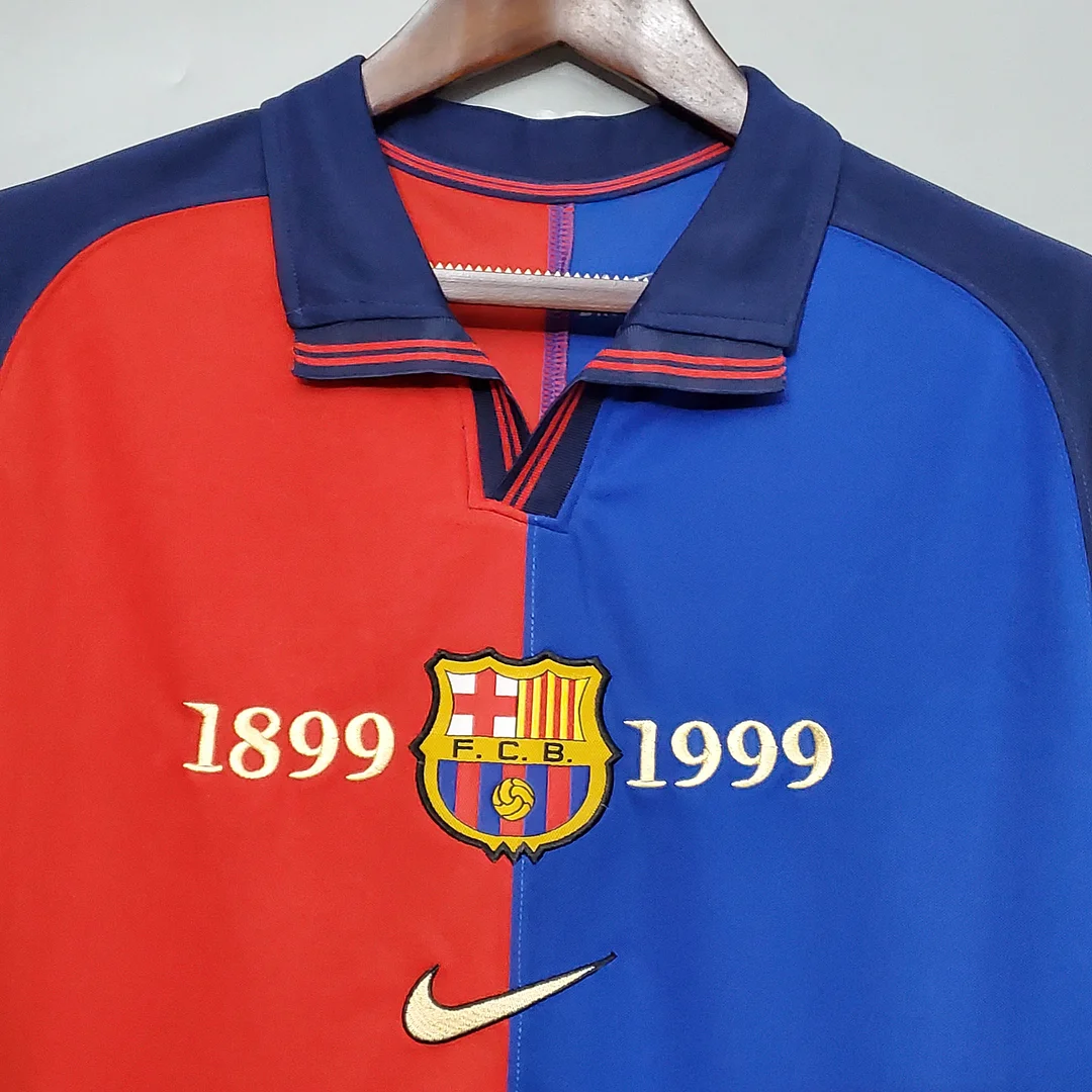 Retro Barcelona 100th Anniversary Version Football Shirt Home 1:1 Thai Quality