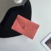 Minimalist Lychee-Grain Envelope Leather Card Holder