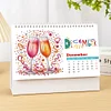 2025 Special Shape Cup Desktop Diamond Standing Calendar for Bedroom Living Room