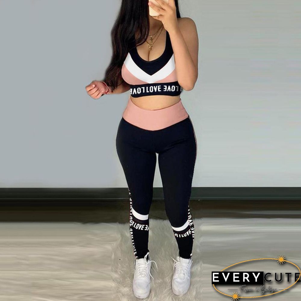 Women Fashion Sports Suits Running Wear Gym Clothes Vest Top / Pants/ Coat 3pcs Set