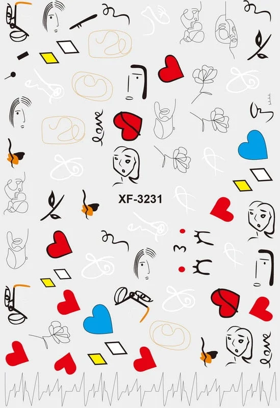 Fashion Flower Avocado Nail Art Stickers for Nails Art Self Adhesive Decals Manicure Design Nails Accessoires Stickers Fruits-Nail Inspo