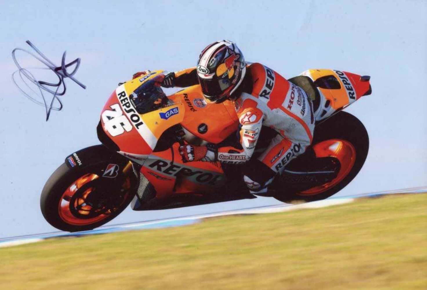 Dani Pedrosa MOTORCYCLE autograph, IP sgned Photo Poster painting